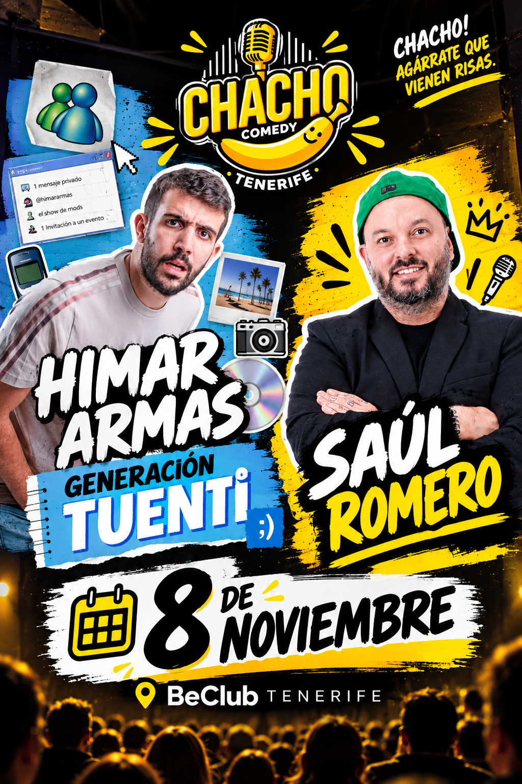 Cartel de Himar Armas + Saúl Romero en Chacho Comedy